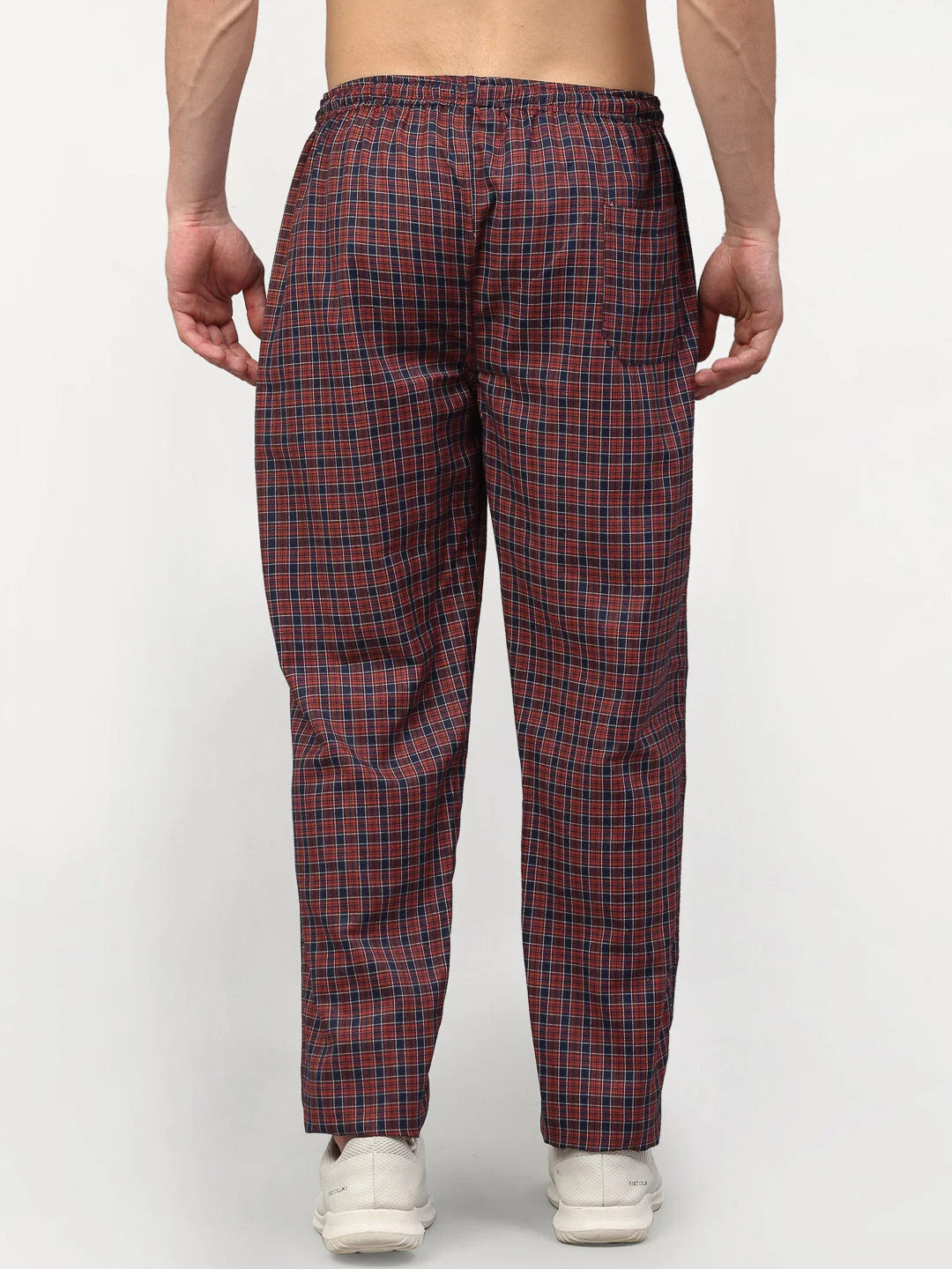 Maroon Cotton Track Pants - Mens Pajamas & Mens Sleepwear Sets
