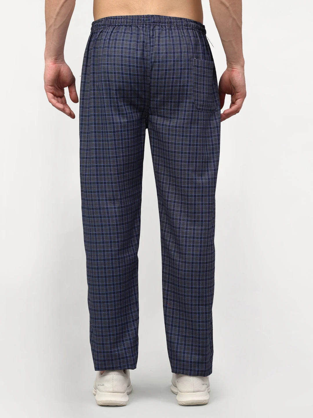 Navy Blue Cotton Track Pants - Mens Pajamas & Mens Sleepwear