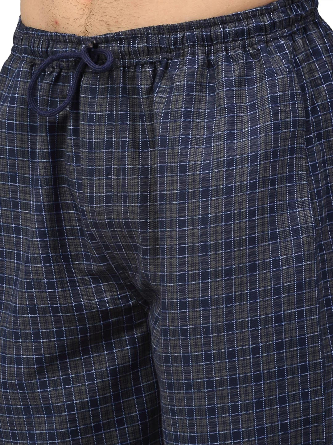 Navy Blue Cotton Track Pants - Mens Pajamas & Mens Sleepwear