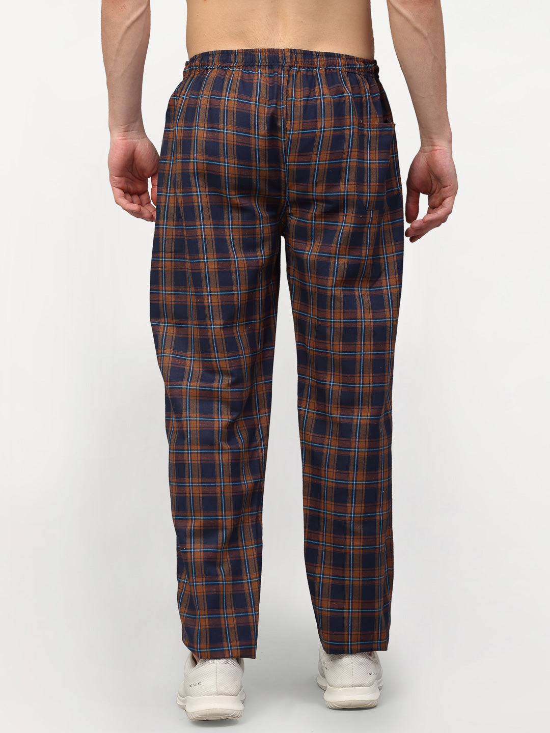 Orange Cotton Mens Jogger Pajama Pants - Quality Sleepwear