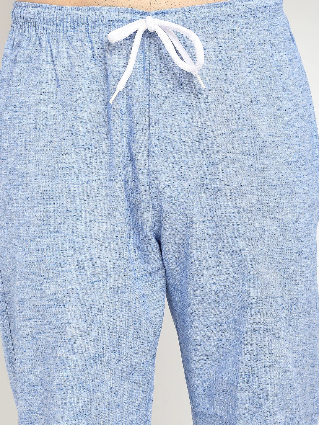 Blue Cotton Track Pants - Indian Needle Mens Jogger Pajama Pants