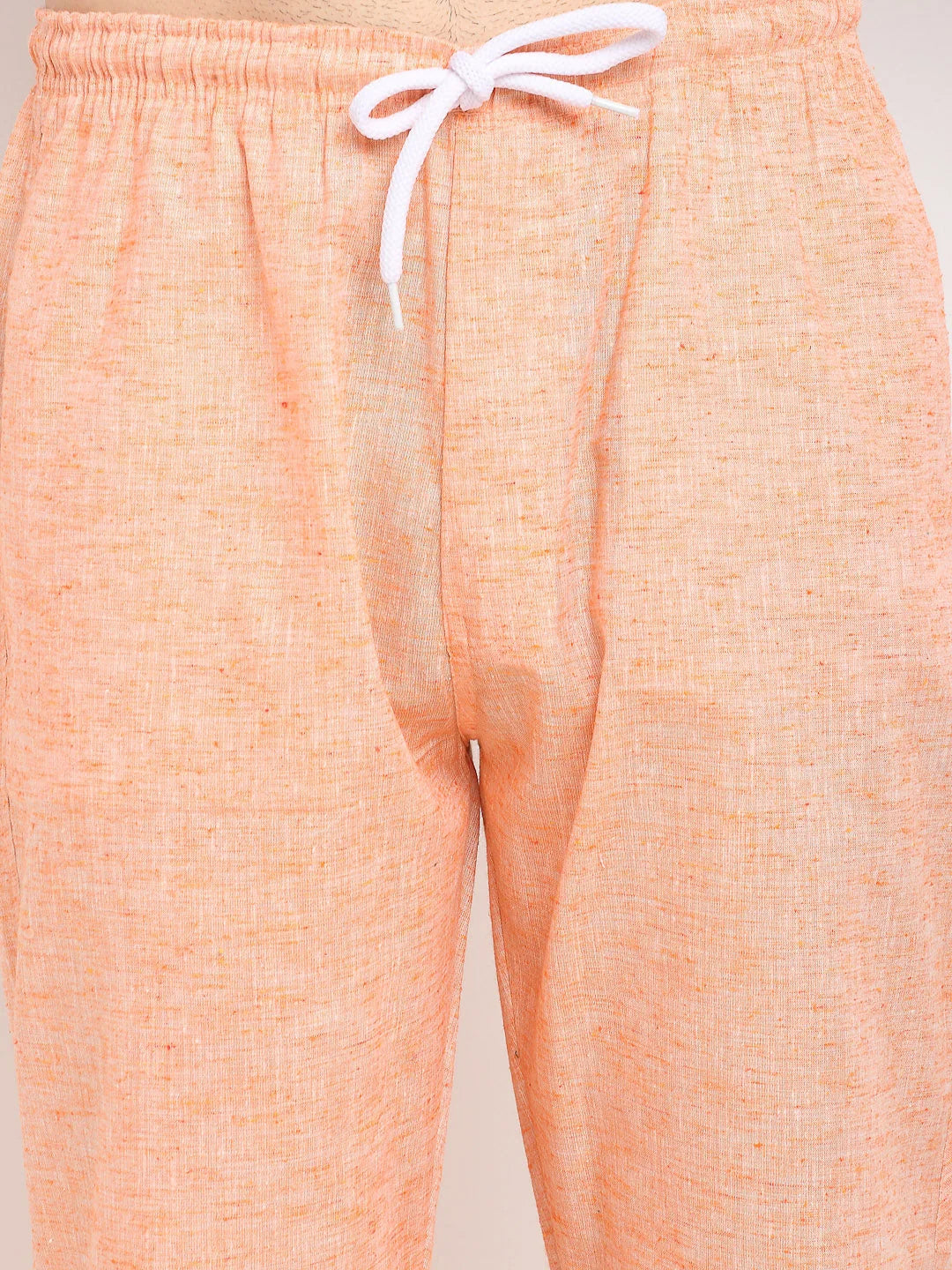 Orange Cotton Track Pants - Indian Needle Mens Pajamas