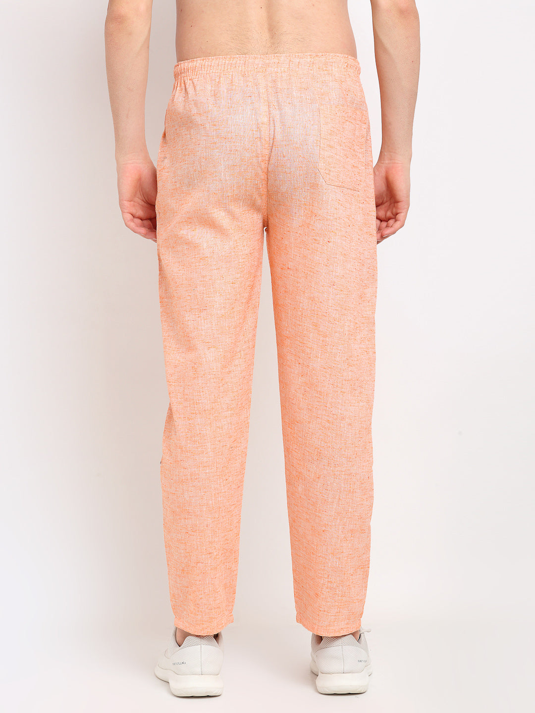 Orange Cotton Track Pants - Indian Needle Mens Pajamas