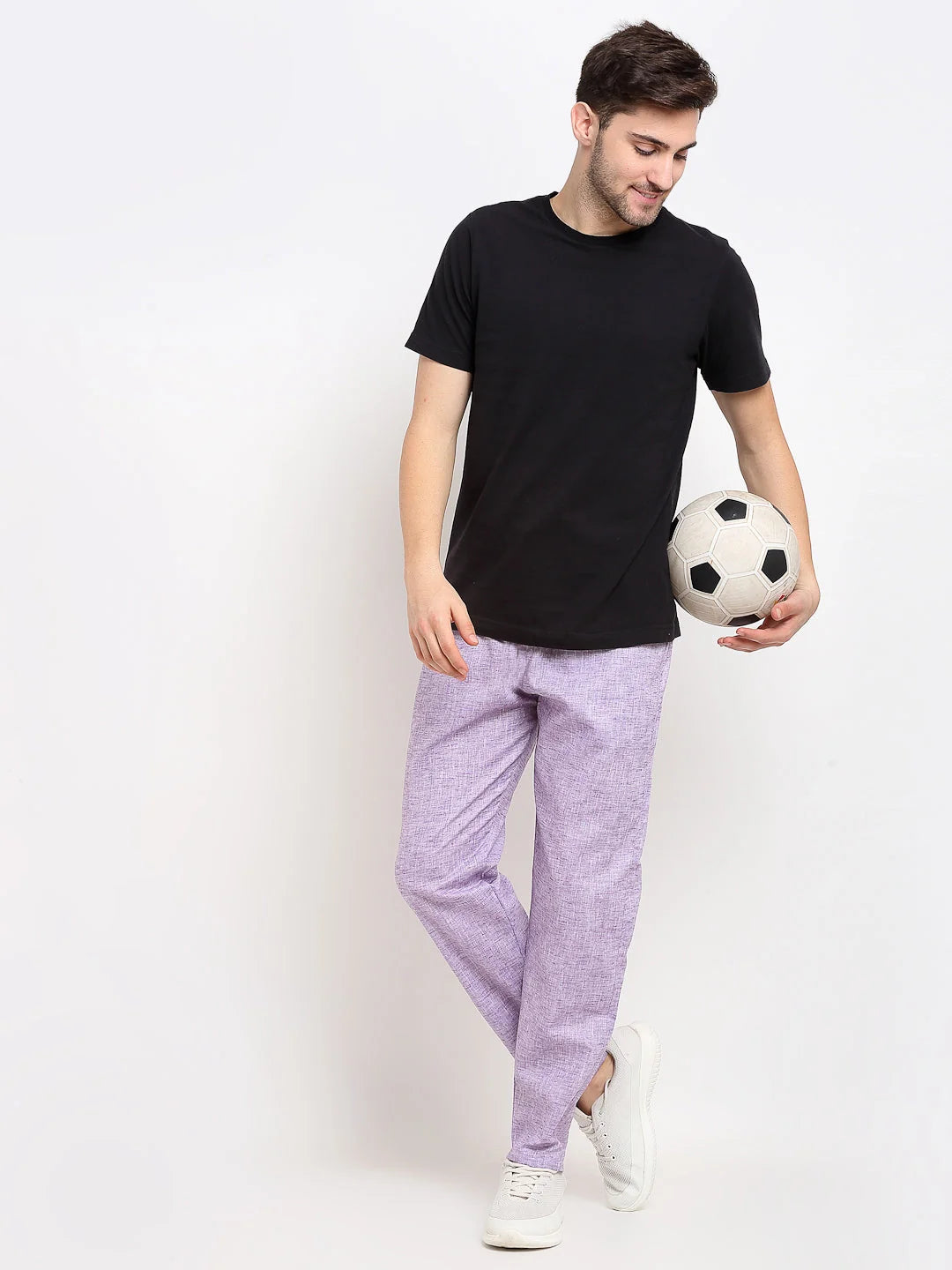Purple Cotton Track Pants for Men - Mens Jogger Pajama