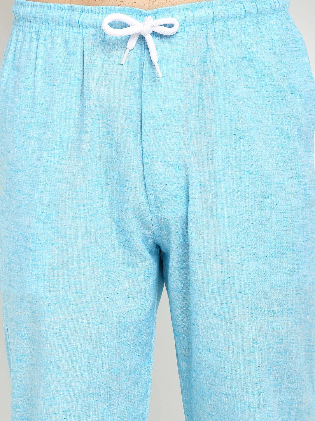 Men's Blue Cotton Track Pants - Mens Jogger Pajama Pants