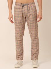 DesiQlo Men's Checked Cotton  Track Pants