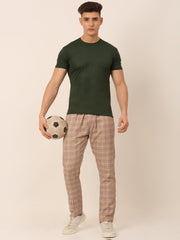 DesiQlo Men's Checked Cotton  Track Pants