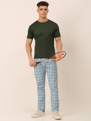 DesiQlo Men's Checked Cotton  Track Pants