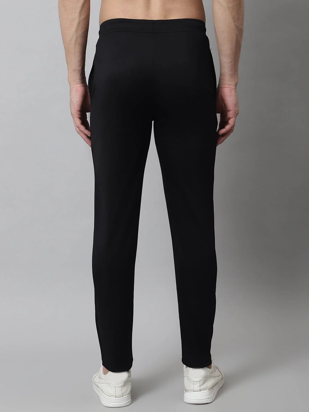 Mens Black Trackpants: Solid Cotton Mens Pajamas and Sleepwear