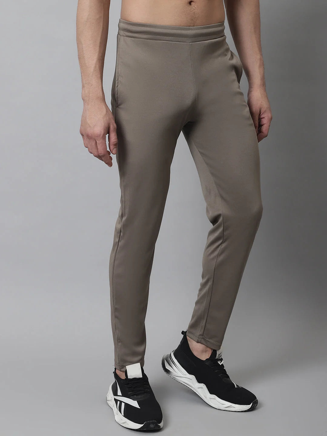 Mens Brown Trackpants: Solid Cotton Mens Pajama Set Sleepwear