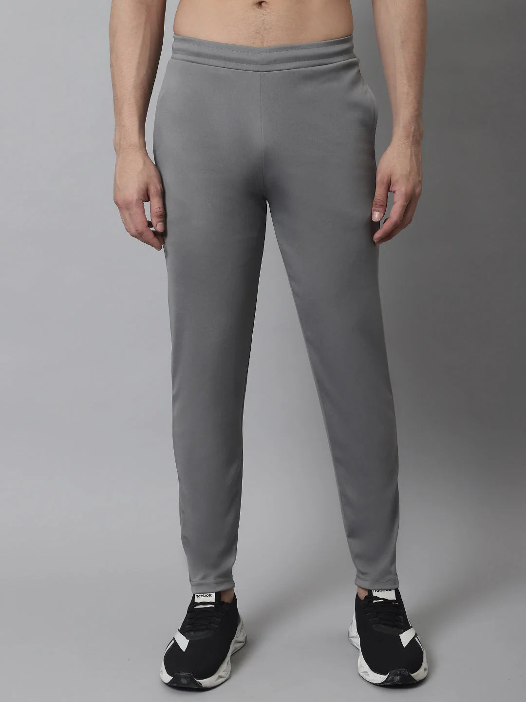 Mens Grey Trackpants: Solid Cotton Mens Jogger Pajama Pants