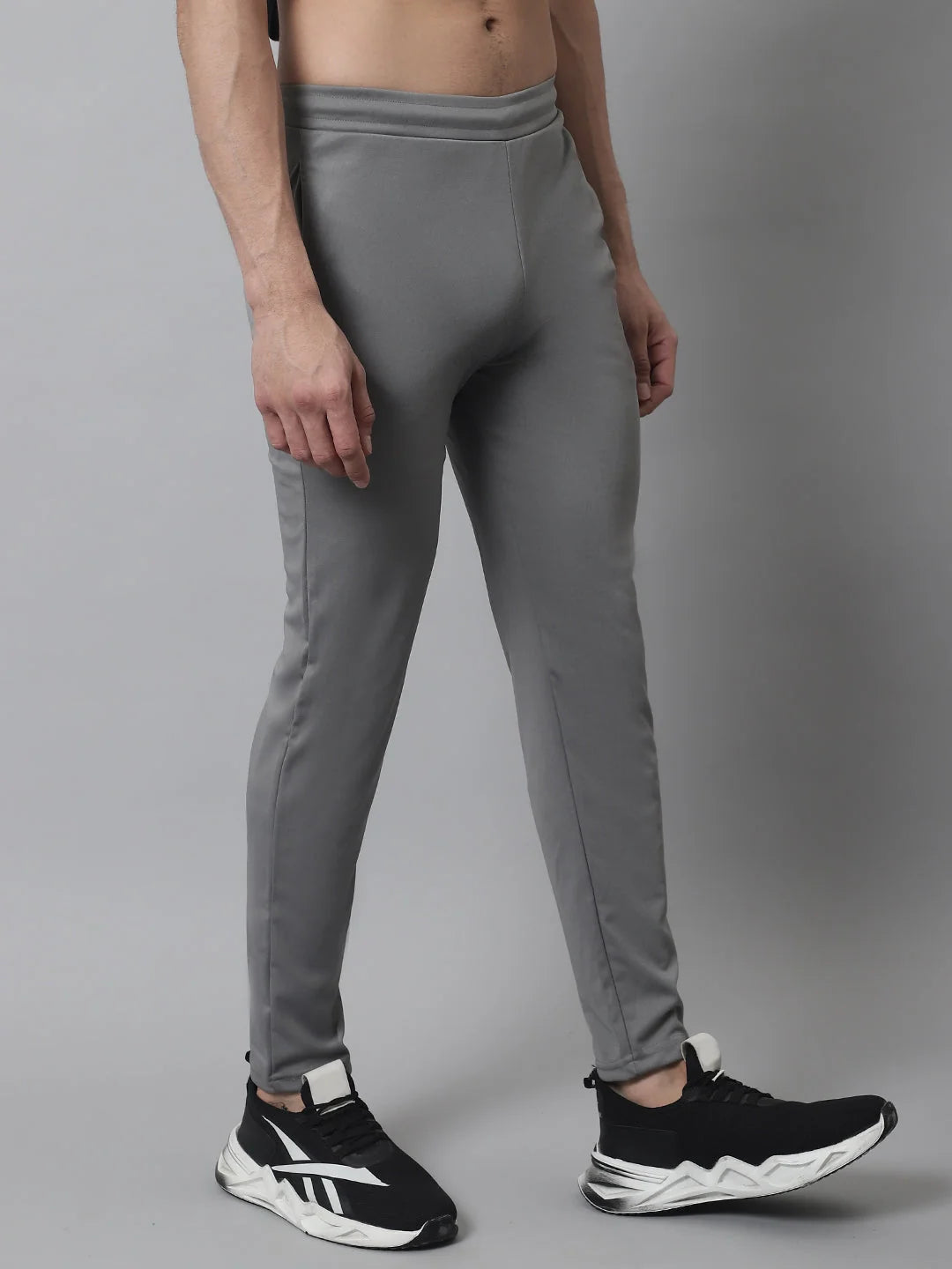 Mens Grey Trackpants: Solid Cotton Mens Jogger Pajama Pants