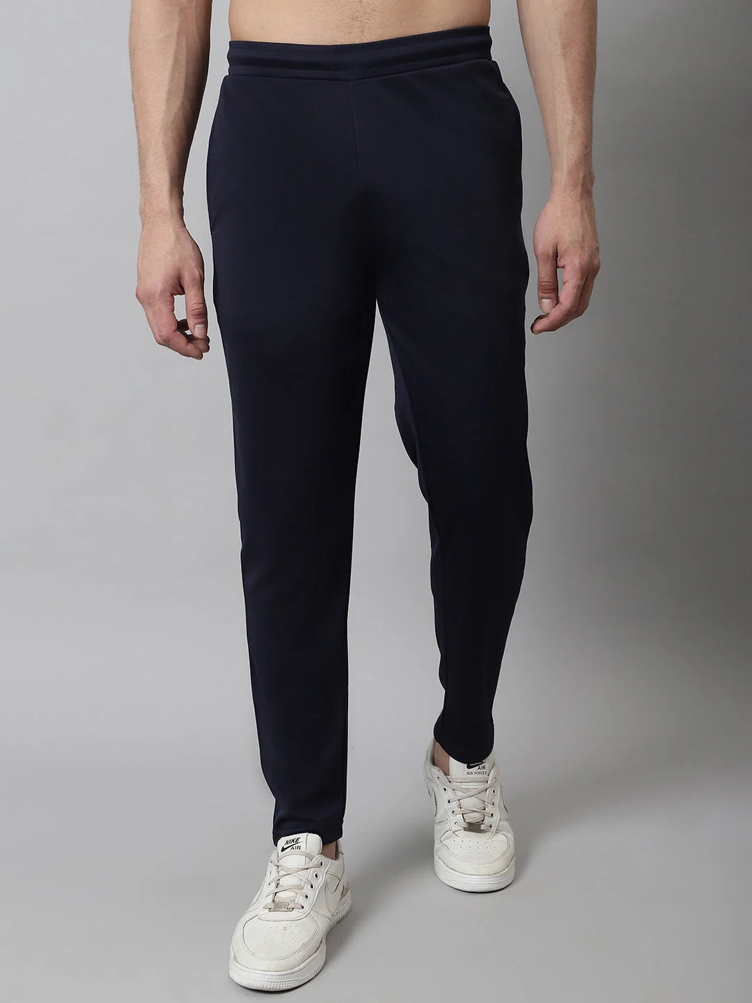 Mens Navy Trackpants: Solid Cotton Pajama Pants & Sleepwear