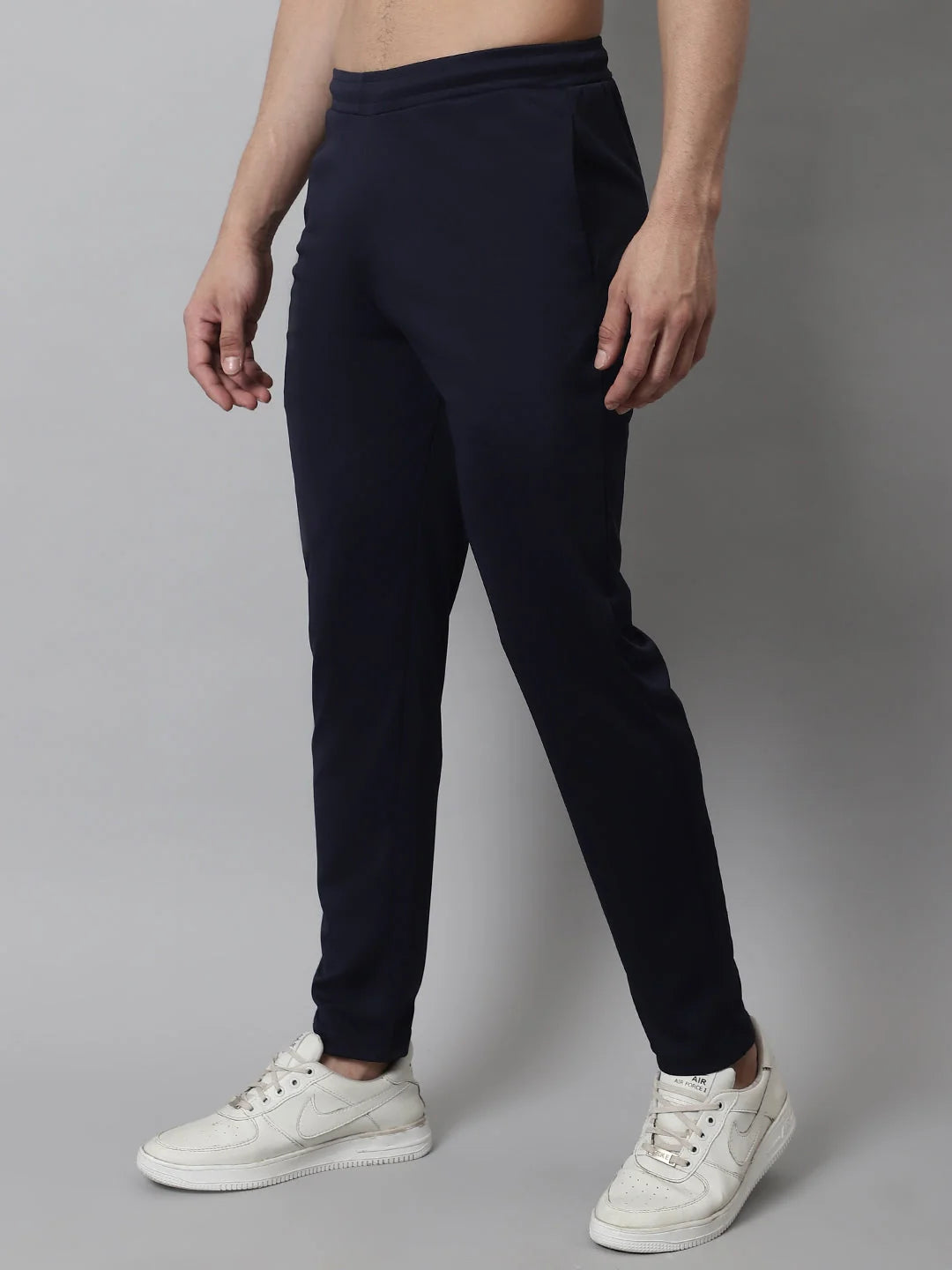 Mens Navy Trackpants: Solid Cotton Pajama Pants & Sleepwear