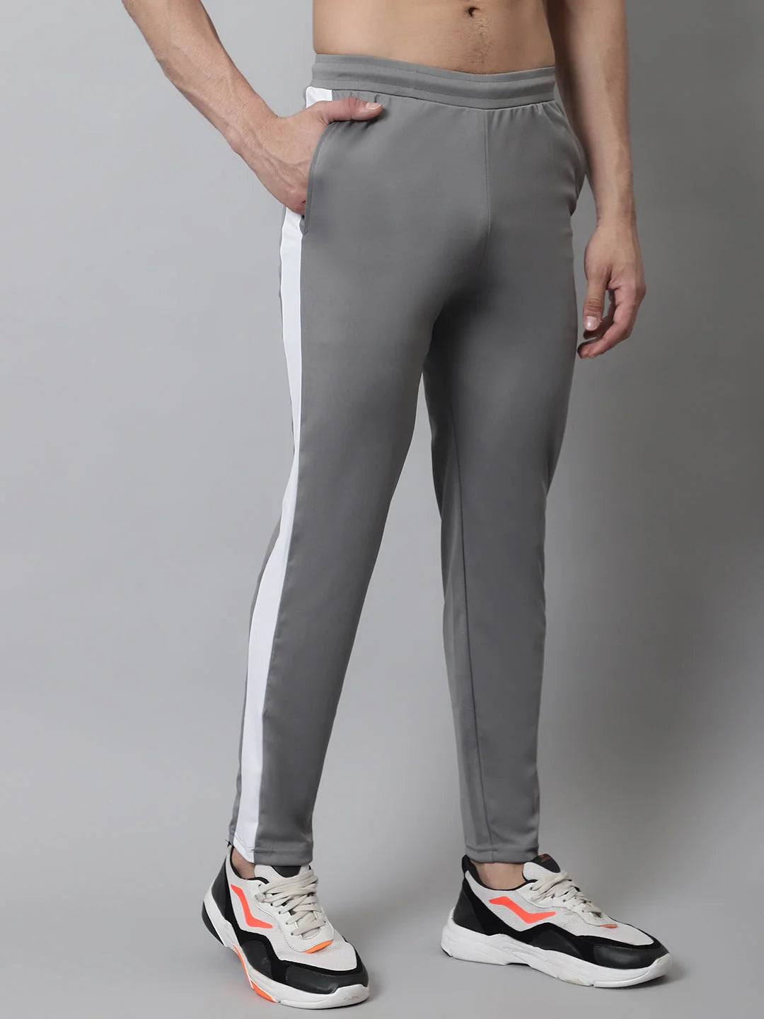 Grey Trackpants: Mens Cotton Pajamas - Jogger Pajama Pants