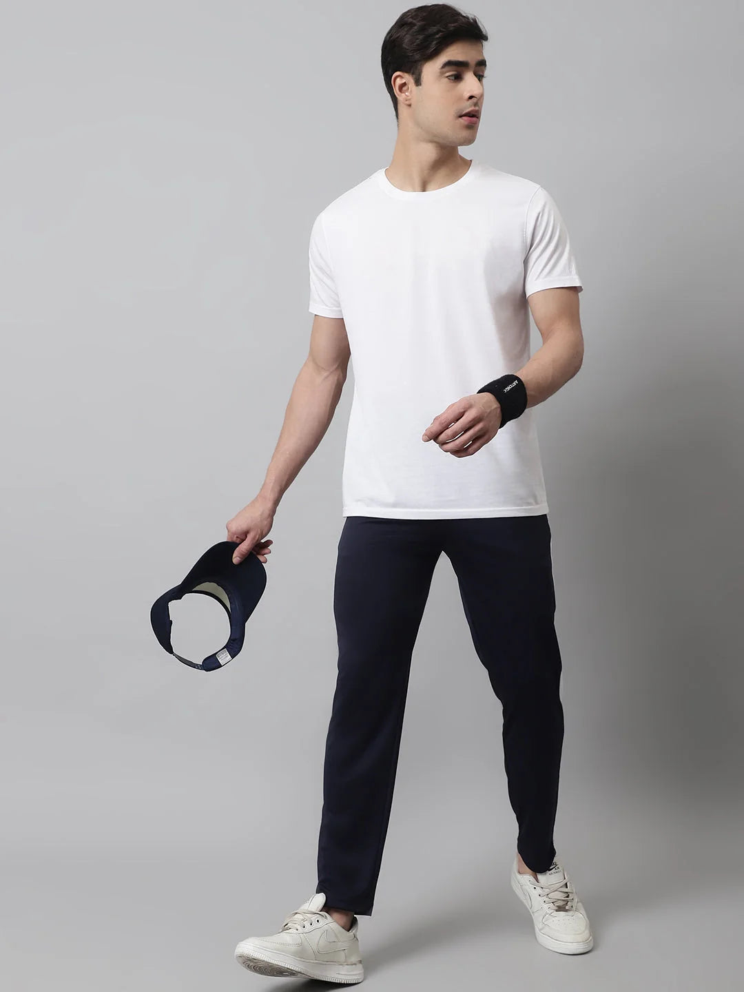 Navy Trackpants: Mens Pajamas Set - Comfy Cotton Sleepwear