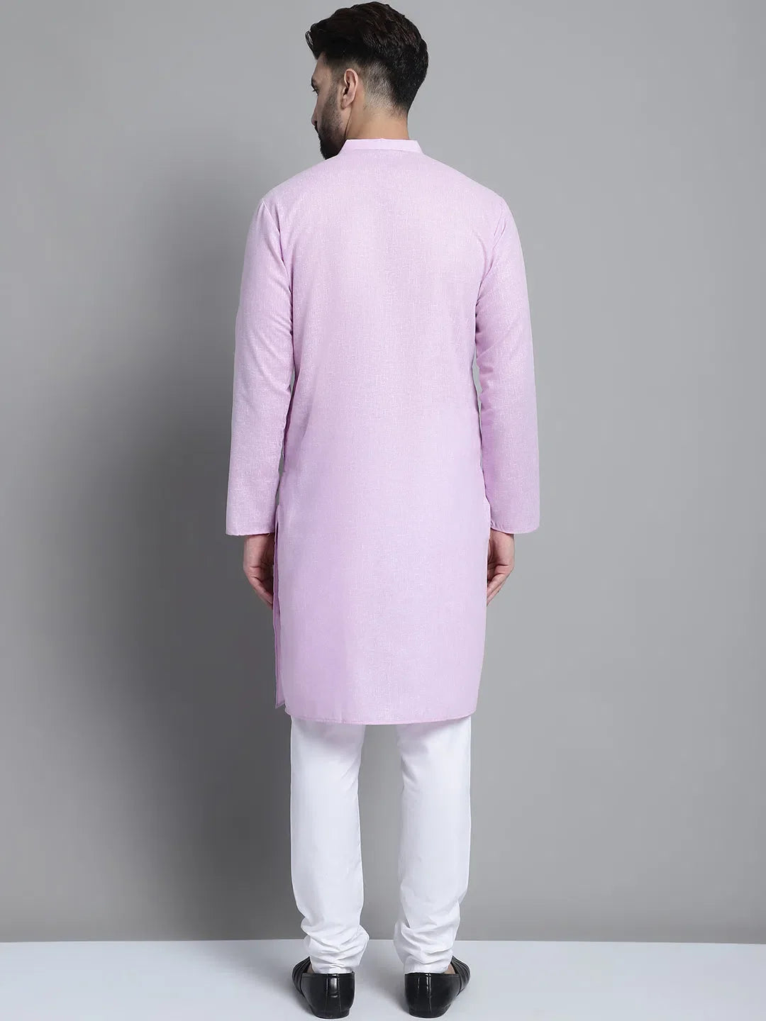 Purple Cotton Mens Kurta Pajama Set | Solid Kurta Pajama