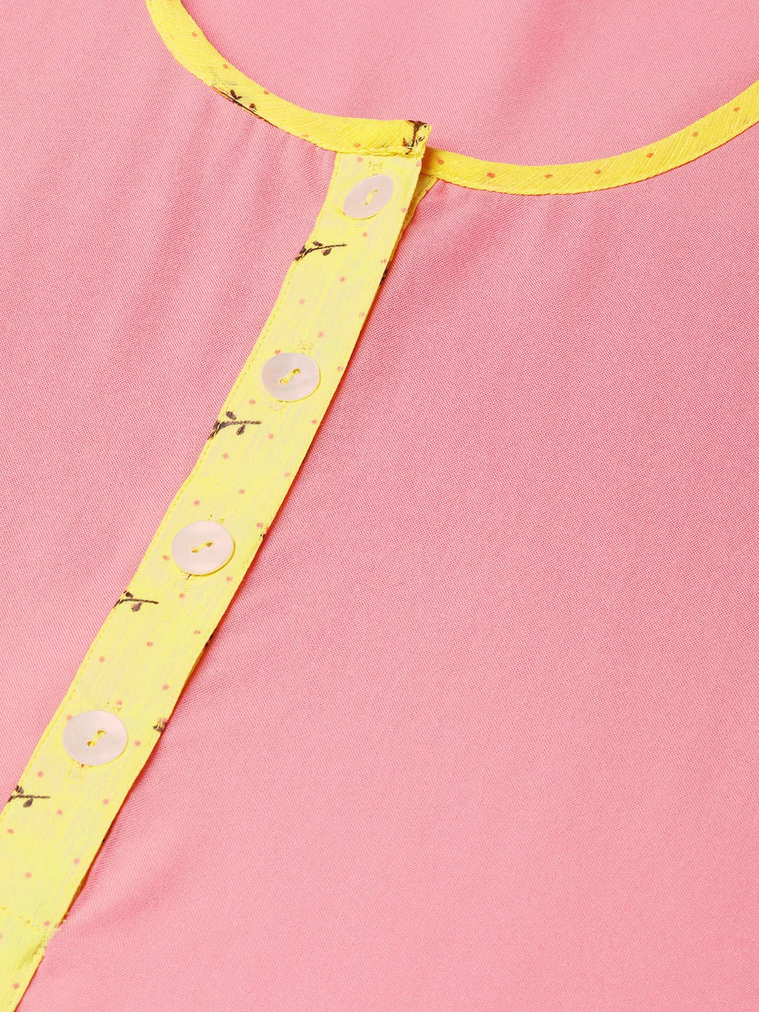 Peach & Yellow Kurta Palazzo Set - Women's Kurta Palazzo Set