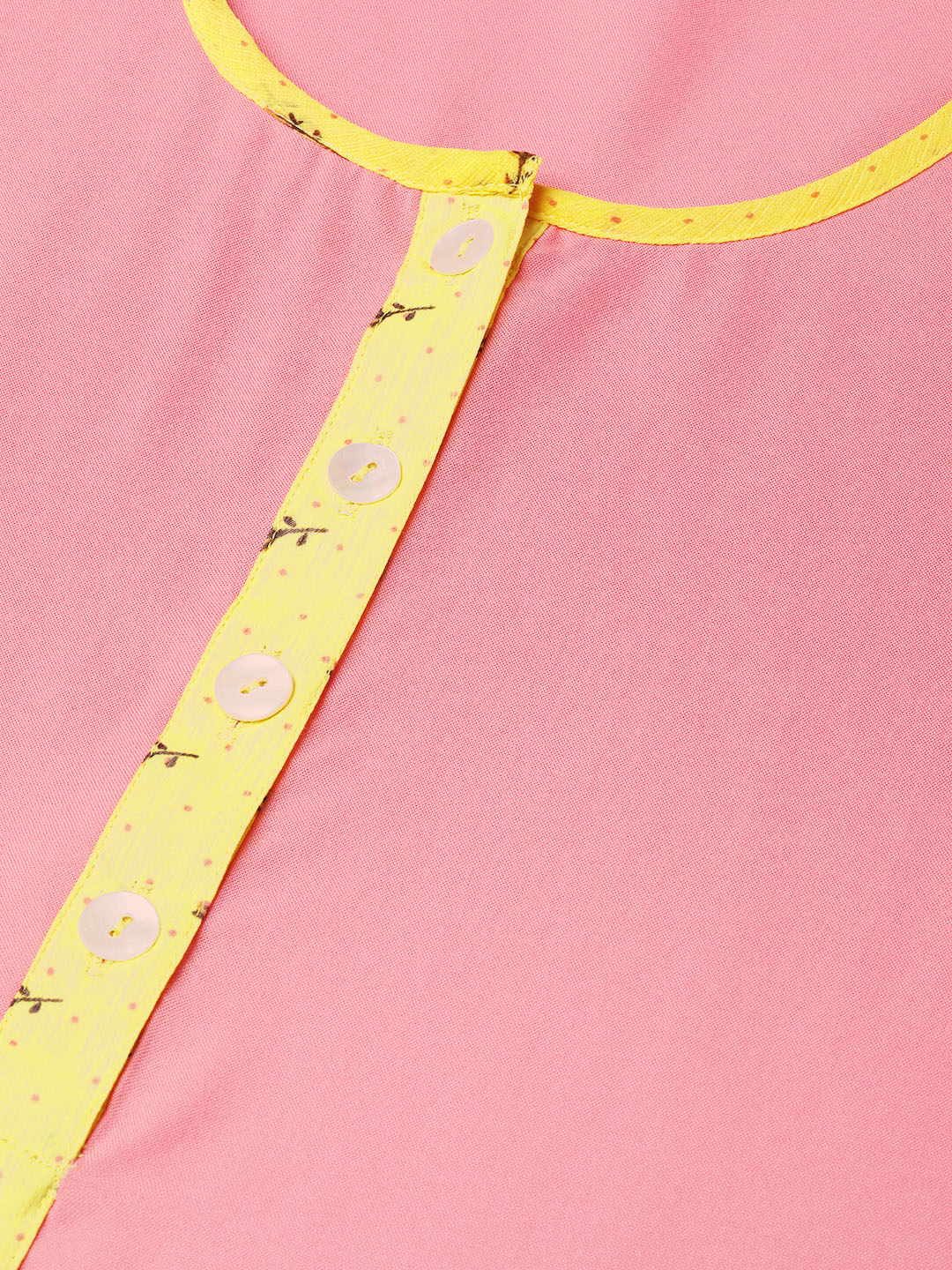 Peach & Yellow Kurta Palazzo Set - Women's Kurta Palazzo Set