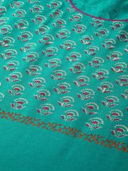 Women Rama-Green & Golden Yoke Design Kurta with Palazzos (JOKPL 1340 Rama)-JOKPL-1340