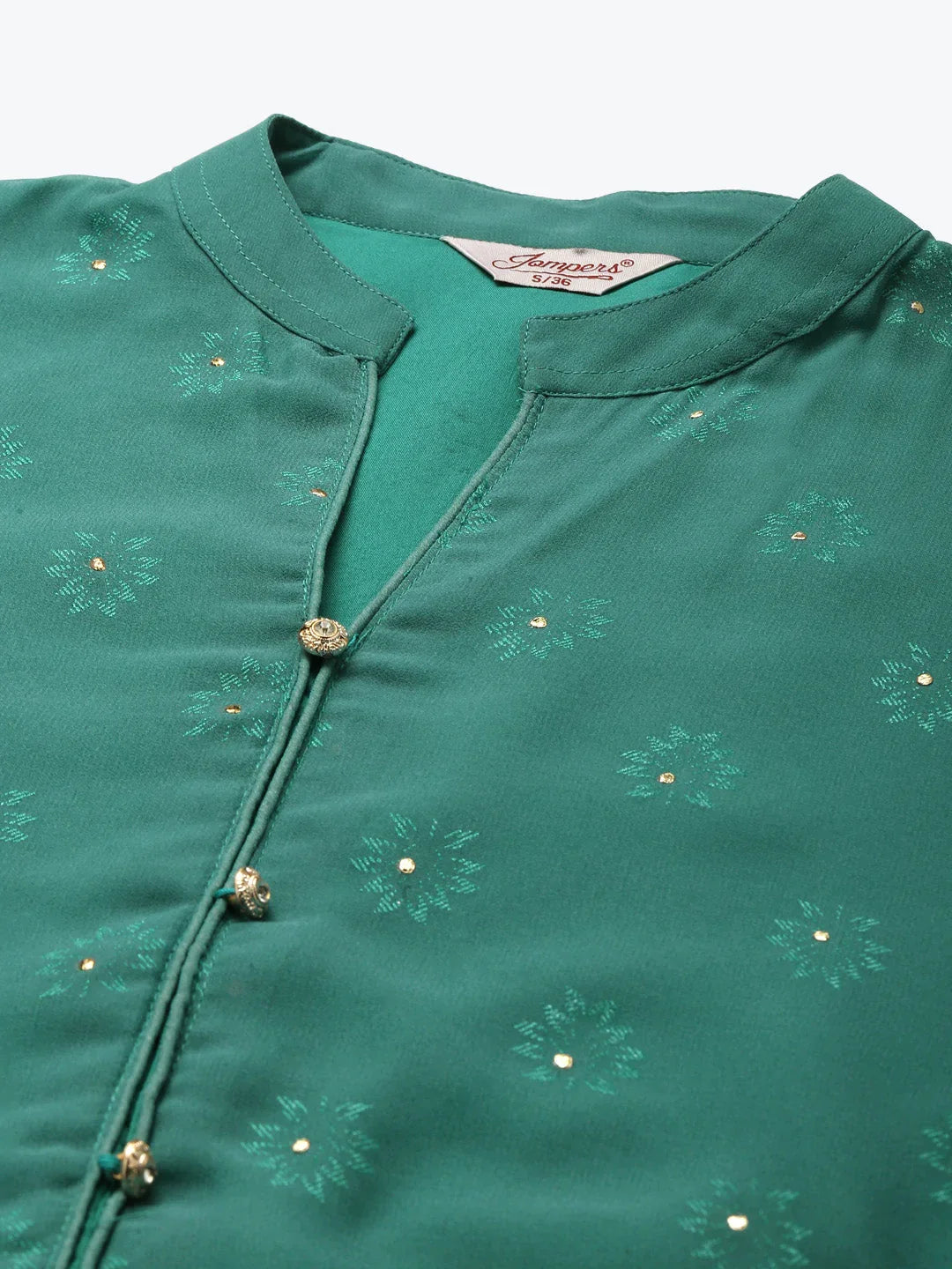 DesiQlo Women Kurta sets - Green - JOKPL_1460_Green_S