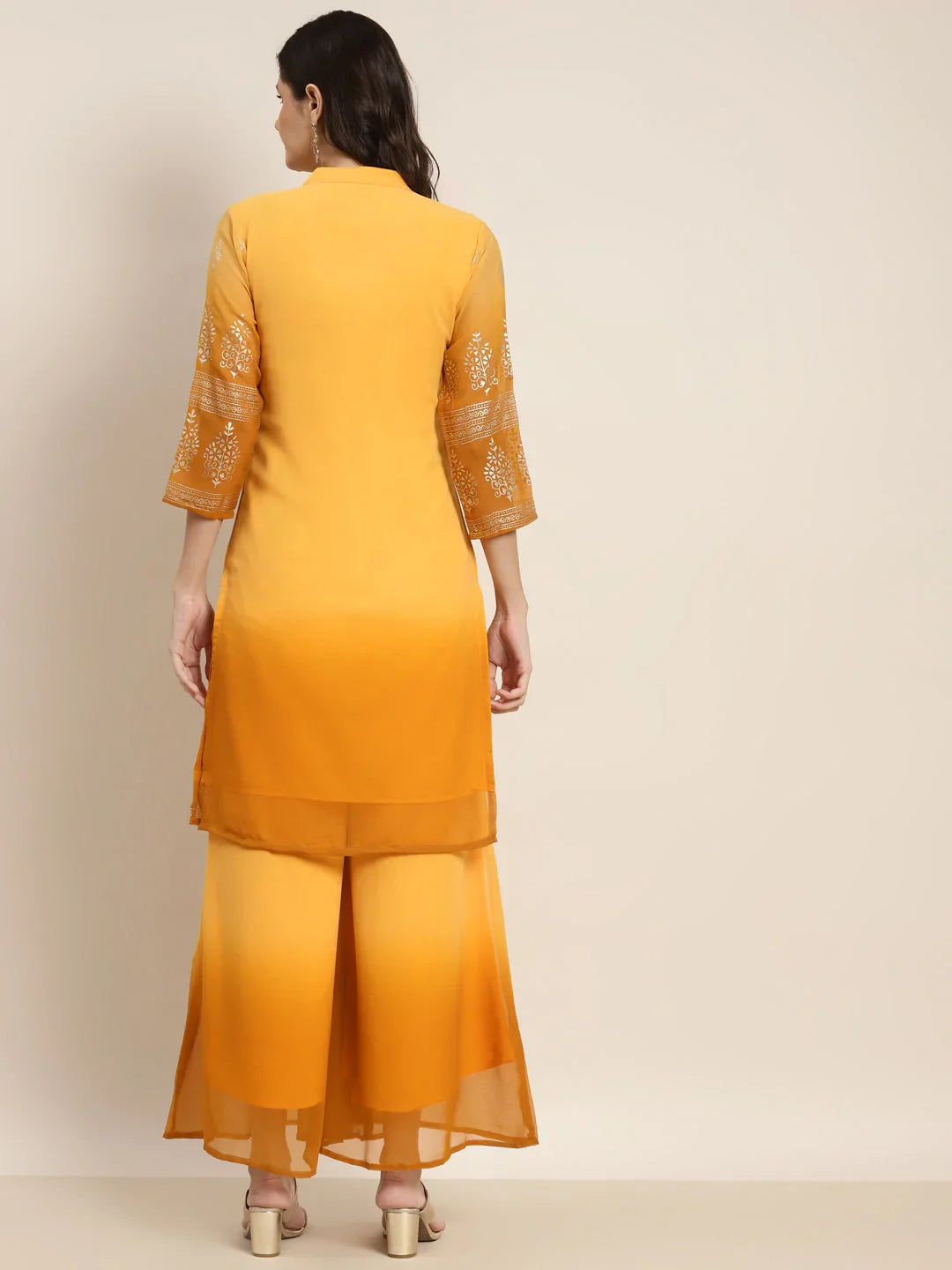 DesiQlo Women Kurta sets - Yellow - JOKPL_1460_Yellow_S