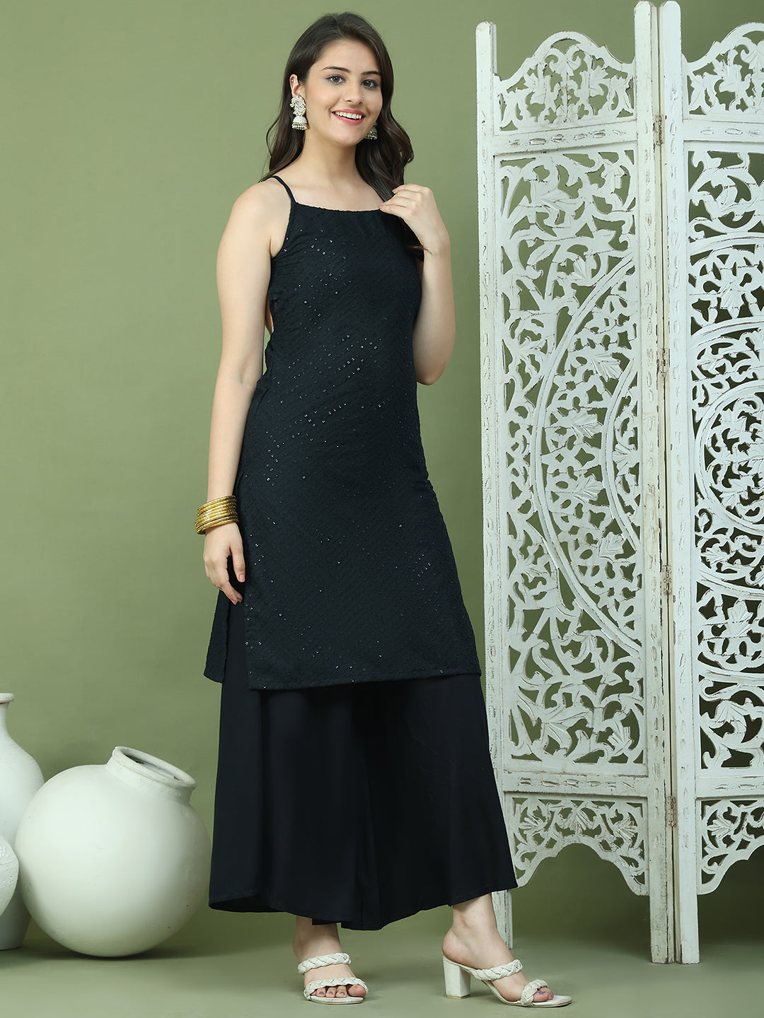 DesiQlo Women Kurta & Kurtis - Black