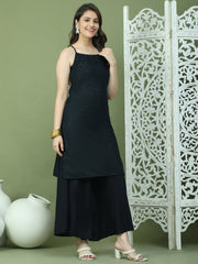 Backless Designer Kurta for Women ( JOK 1577 Black )