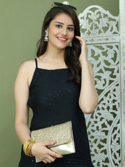 Backless Designer Kurta for Women ( JOK 1577 Black )