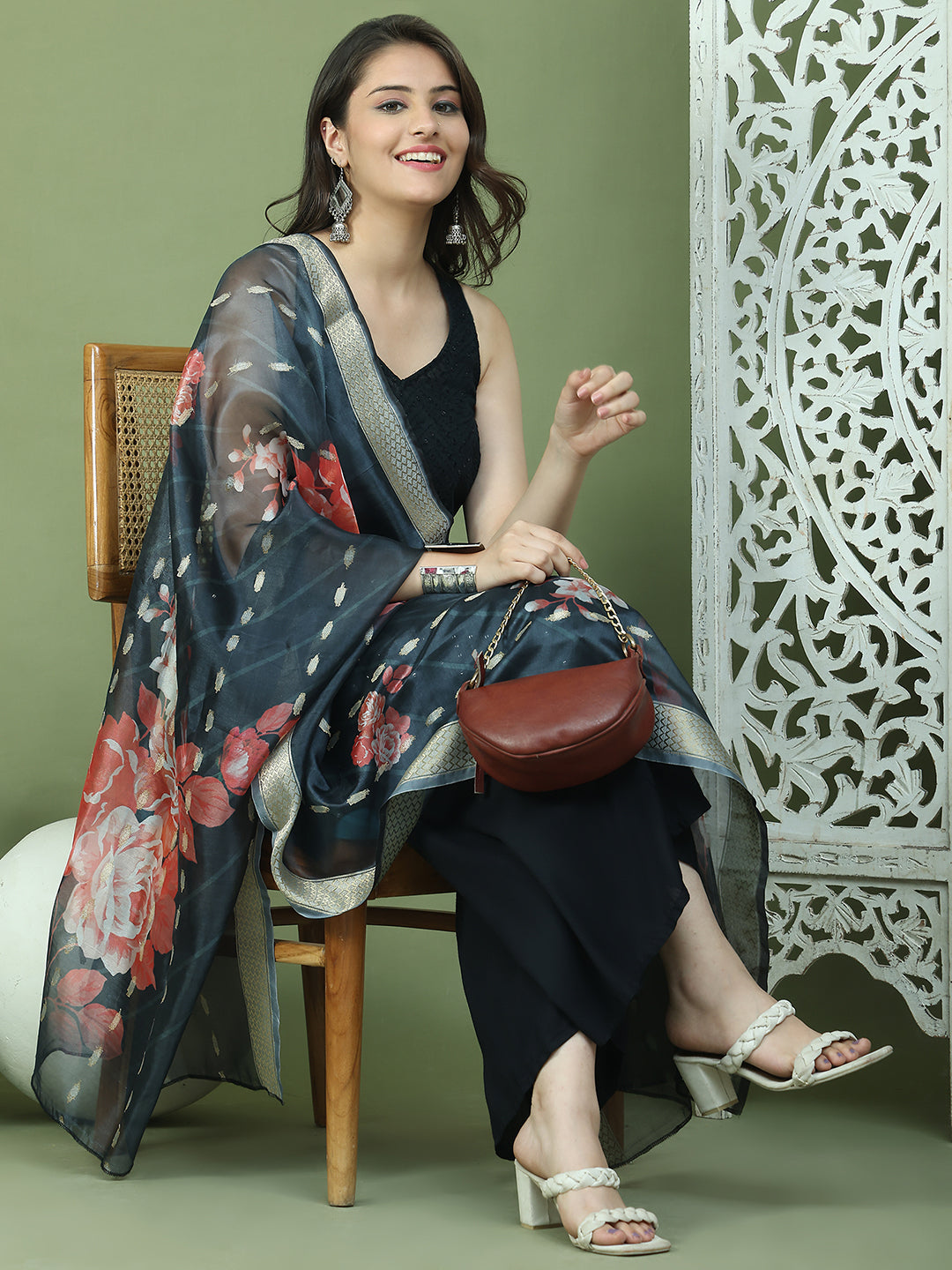 DesiQlo Women kurta sets - Black - JOKPL_2137B_D66B_1579_Black_S