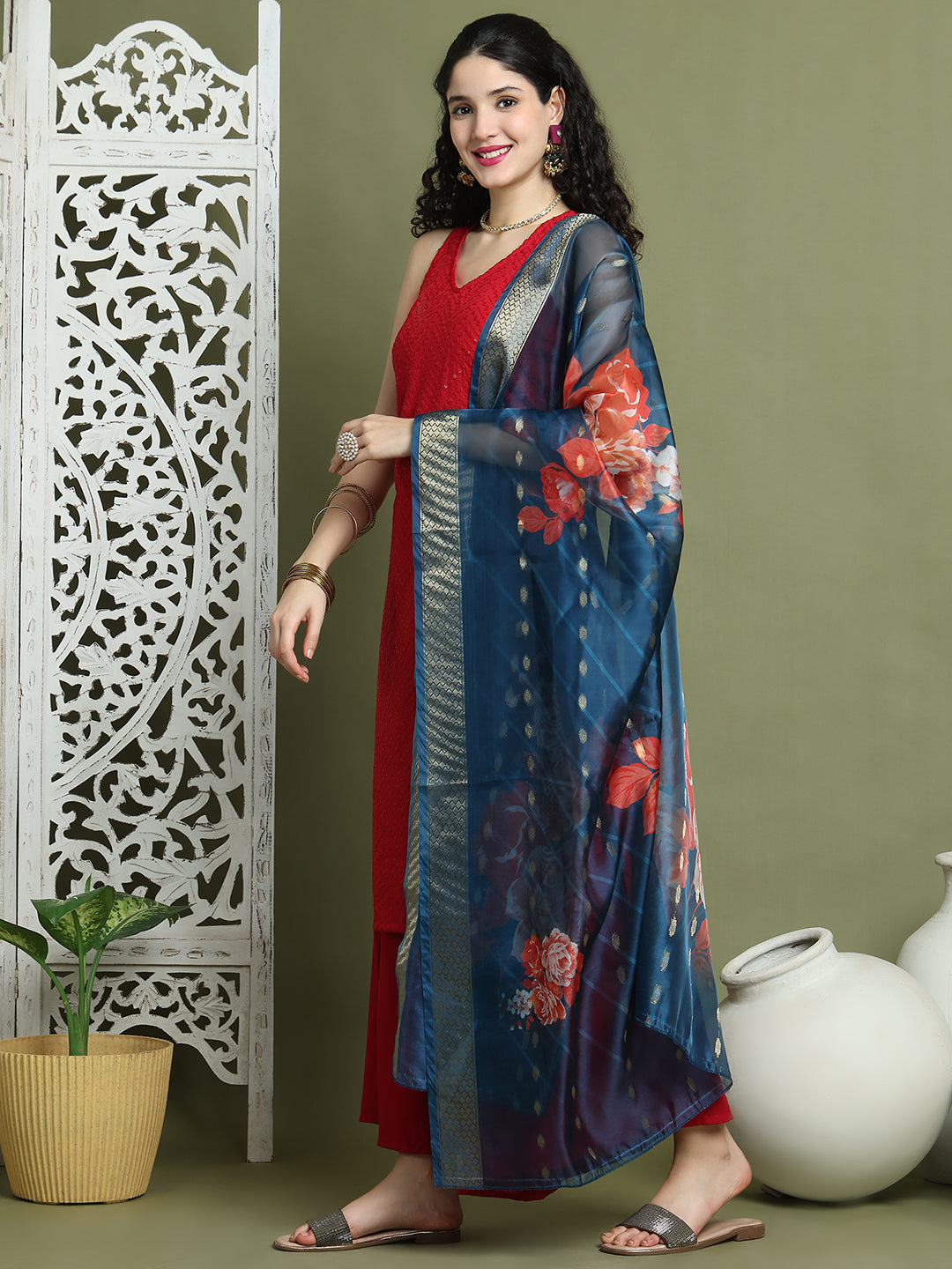 DesiQlo Women kurta sets - Maroon - JOKPL_2137M_D66Pe_1579_Maroon_S