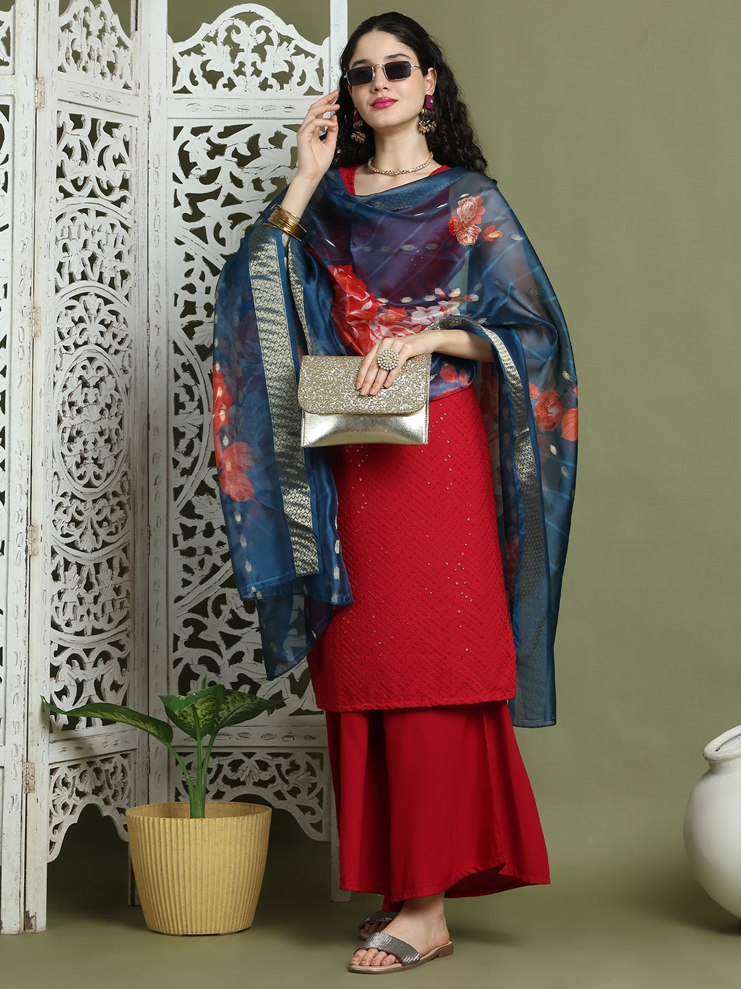 DesiQlo Women kurta sets - Maroon - JOKPL_2137M_D66Pe_1579_Maroon_S