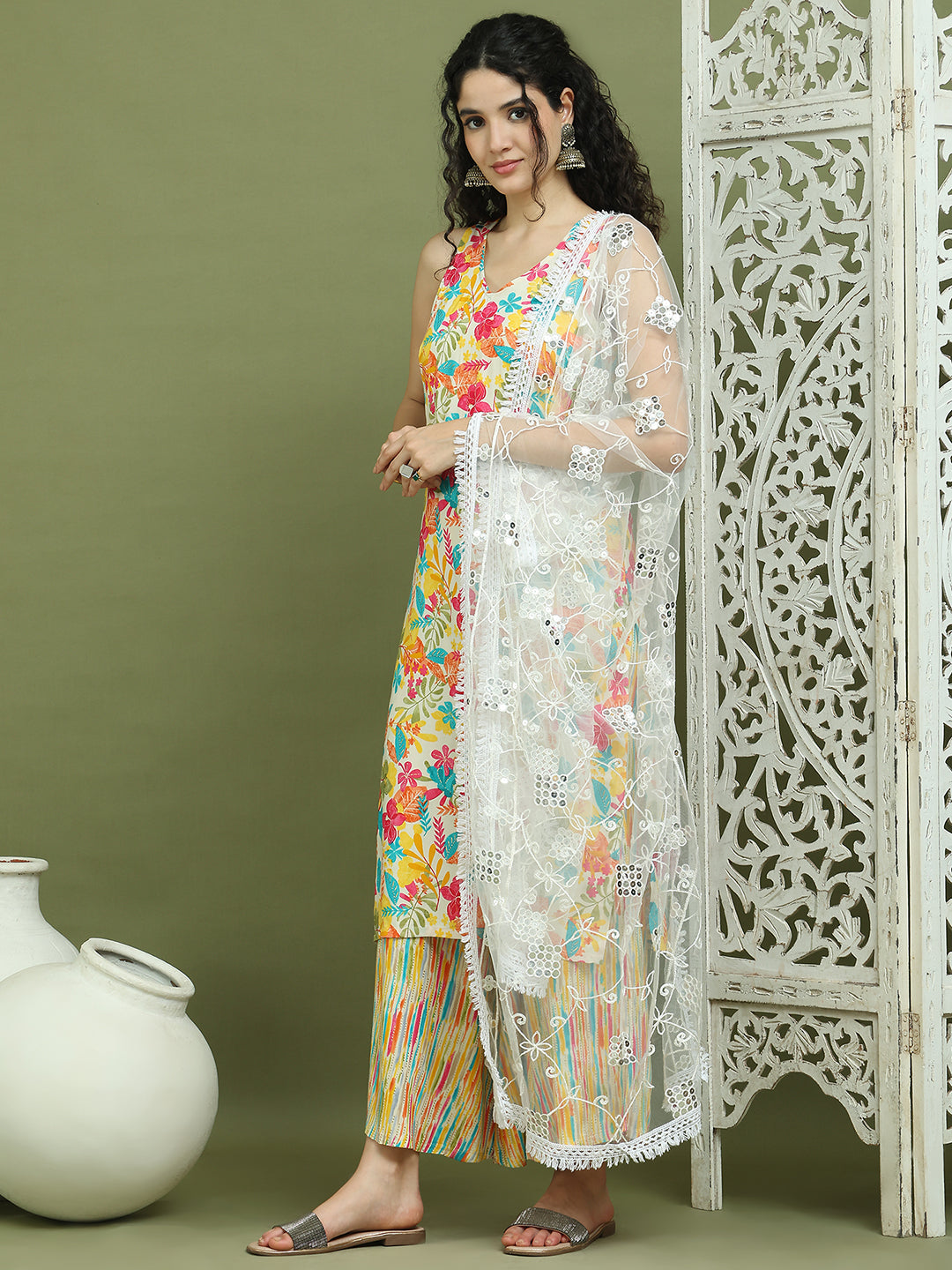 DesiQlo Women kurta sets - White - JOKPL_2137Mul_D67W_1576_White_S