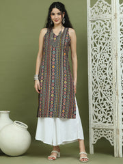 Foil Printed Rayon Kurta With Palazzos ( JOKPL 2137W 1574 Navy )