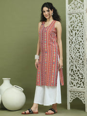 Foil Printed Rayon Kurta With Palazzos ( JOKPL 2137W 1574 Red )