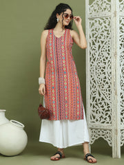 Foil Printed Rayon Kurta With Palazzos ( JOKPL 2137W 1574 Red )