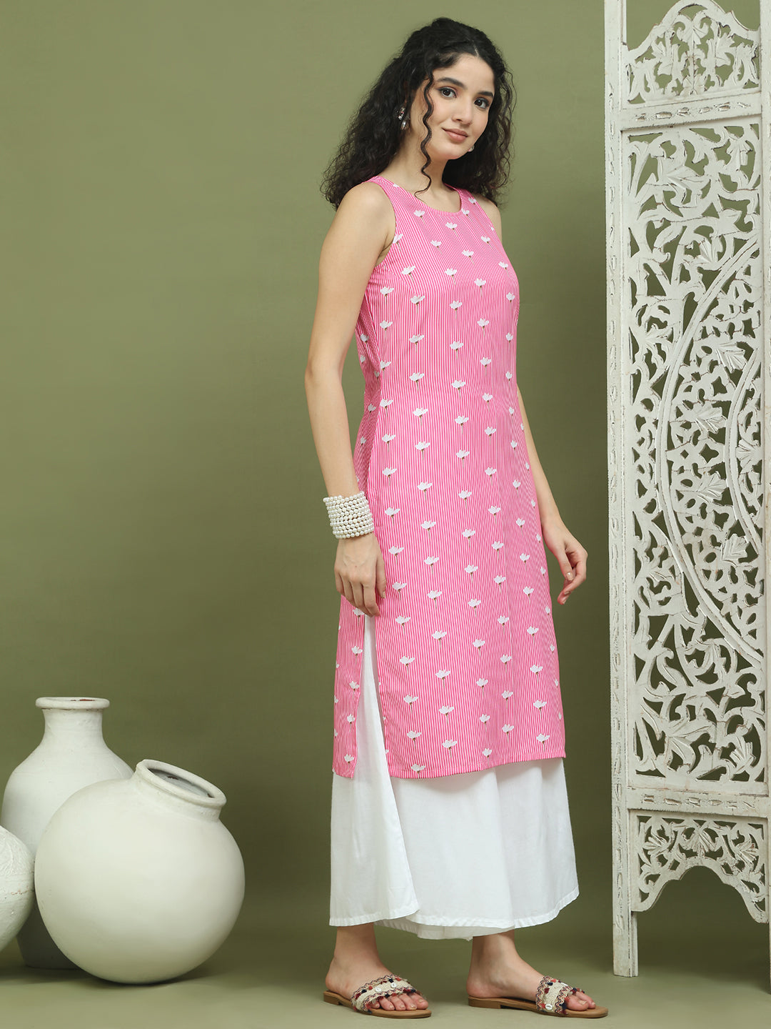 DesiQlo Women Kurta & Kurtis - Pink - JOK_1580_Pink_S
