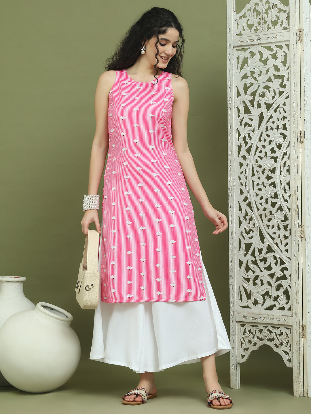 DesiQlo Women Kurta & Kurtis - Pink - JOK_1580_Pink_S