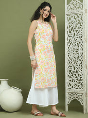 Printed Rayon Kurta Palazzo Set ( JOKPL 2137W 1580 Sky )