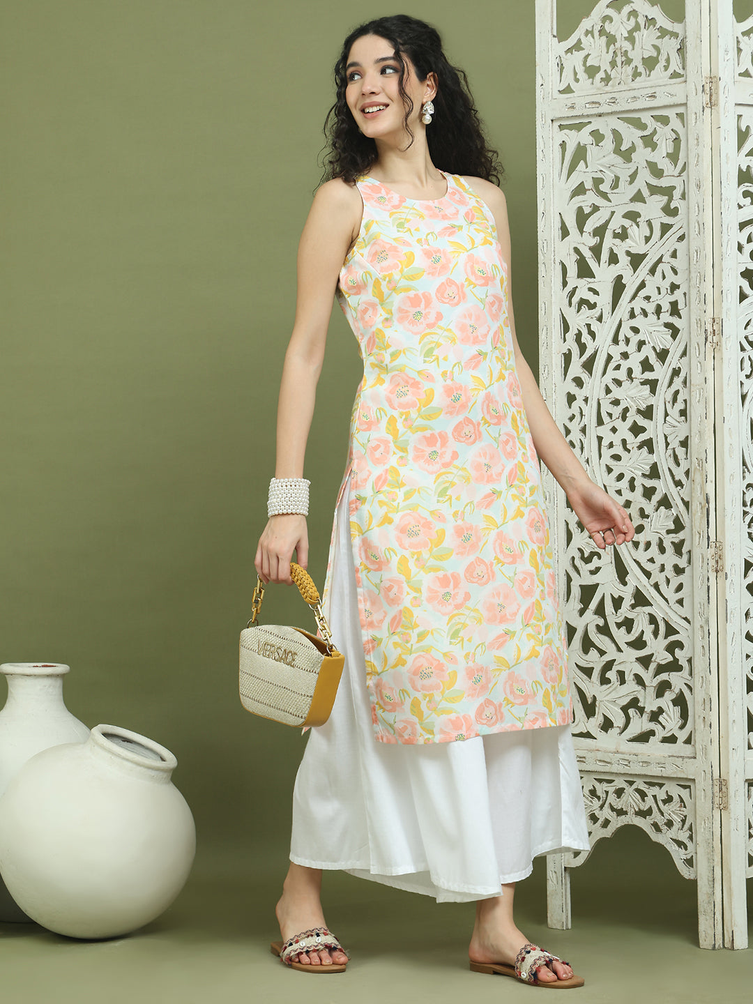 DesiQlo Women kurta sets - Blue - JOKPL_2137W_1580_Sky_S
