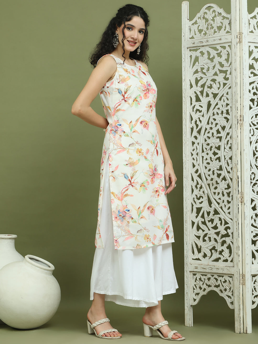 DesiQlo Women kurta sets - White - JOKPL_2137W_1580_White_S