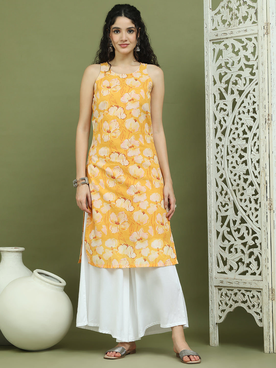 DesiQlo Women Kurta & Kurtis - Yellow - JOK_1580_Yellow_S