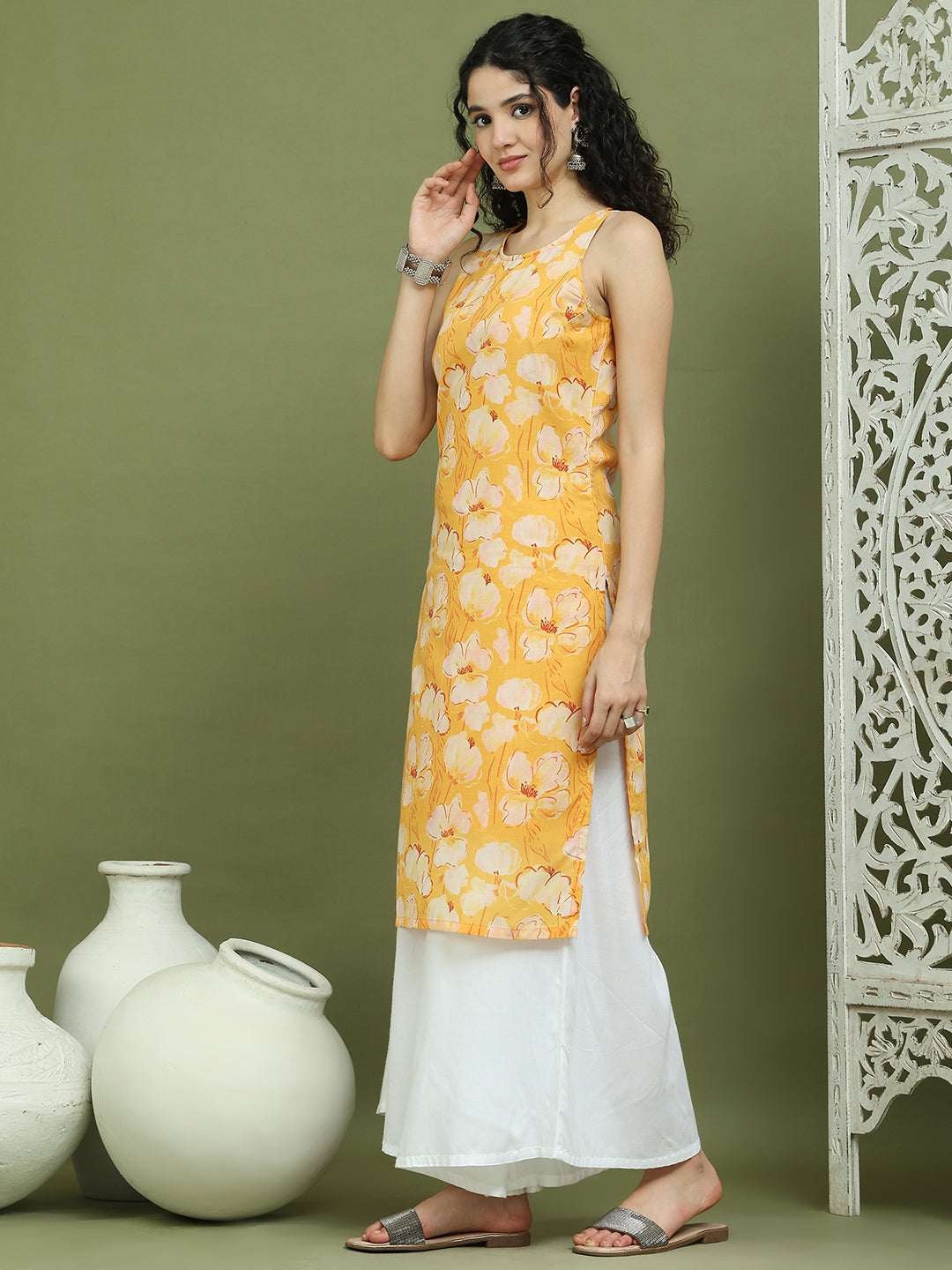 DesiQlo Women Kurta & Kurtis - Yellow - JOK_1580_Yellow_S