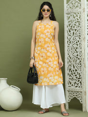 Printed Rayon Kurta Palazzo Set ( JOKPL 2137W 1580 Yellow )