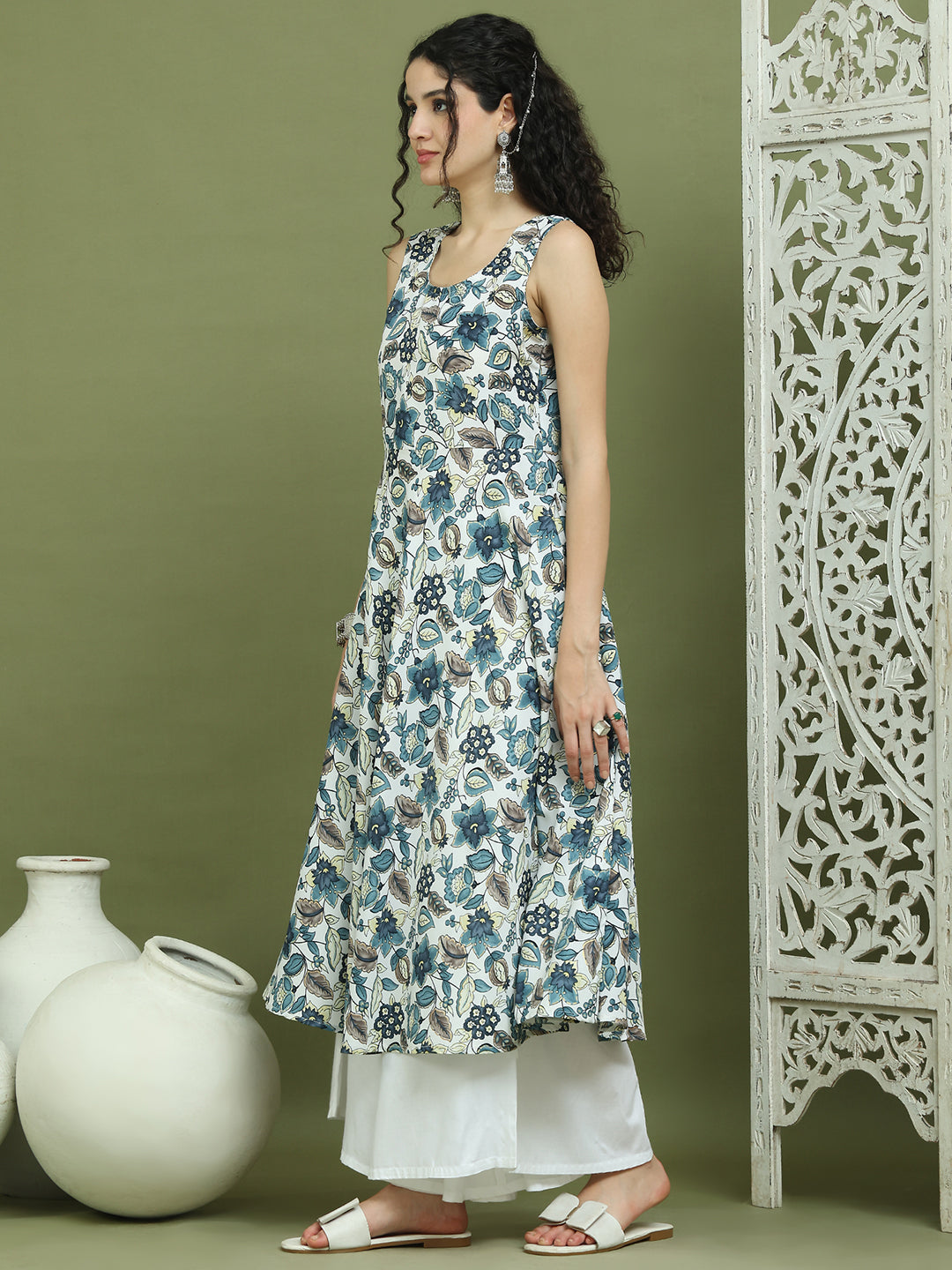 DesiQlo Women kurta sets - Blue - JOKPL_2137W_1581_Navy_S