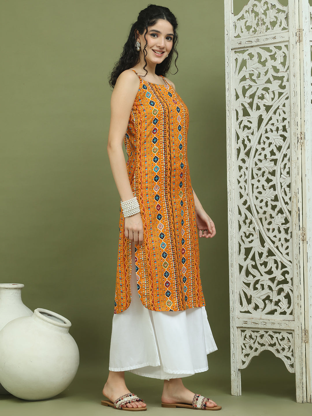 DesiQlo Women kurta sets - Yellow - JOKPL_2137W_1583_Mustard_S