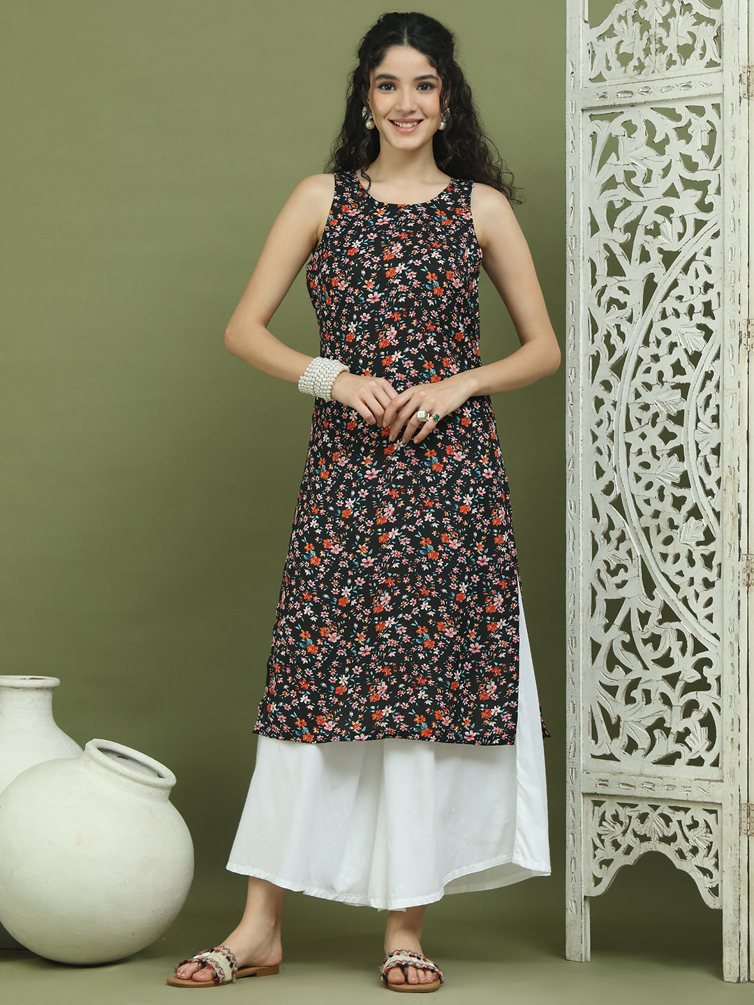 DesiQlo Women kurta sets - Black - JOKPL_2137W_1584_Black_S