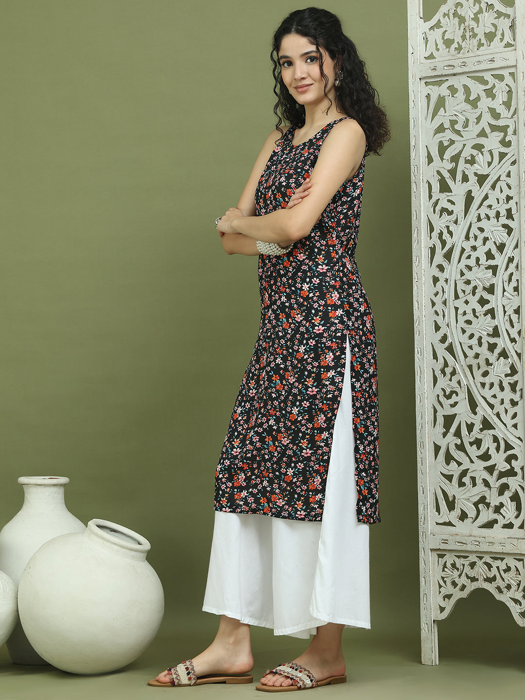DesiQlo Women kurta sets - Black - JOKPL_2137W_1584_Black_S