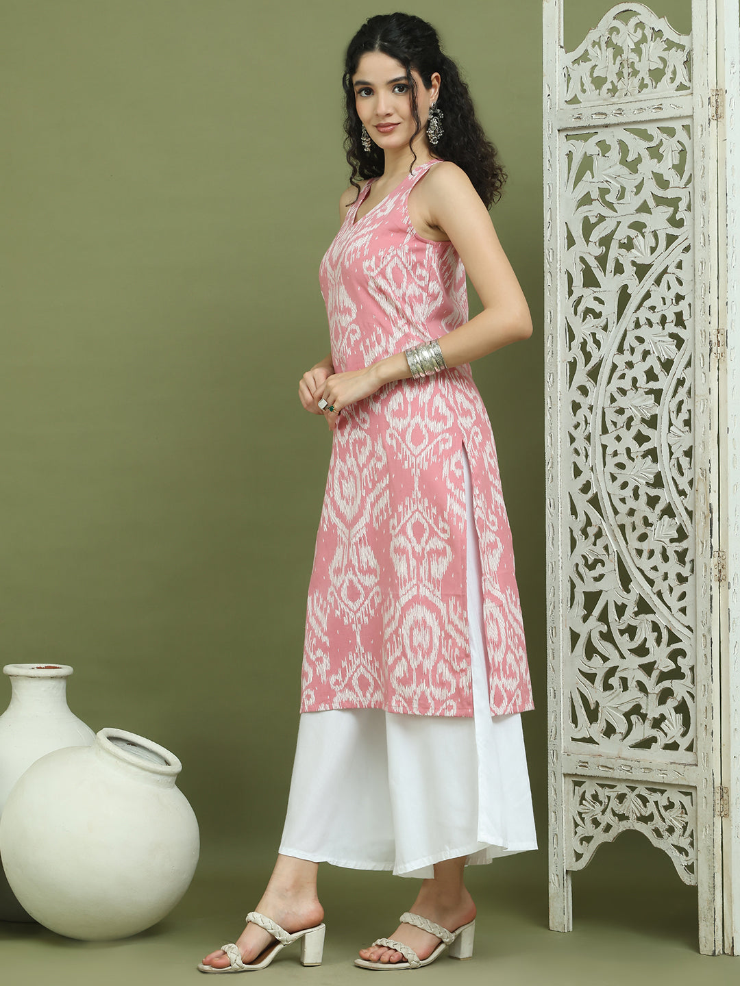DesiQlo Women kurta sets - Pink - JOKPL_2137W_1585_PInk_S