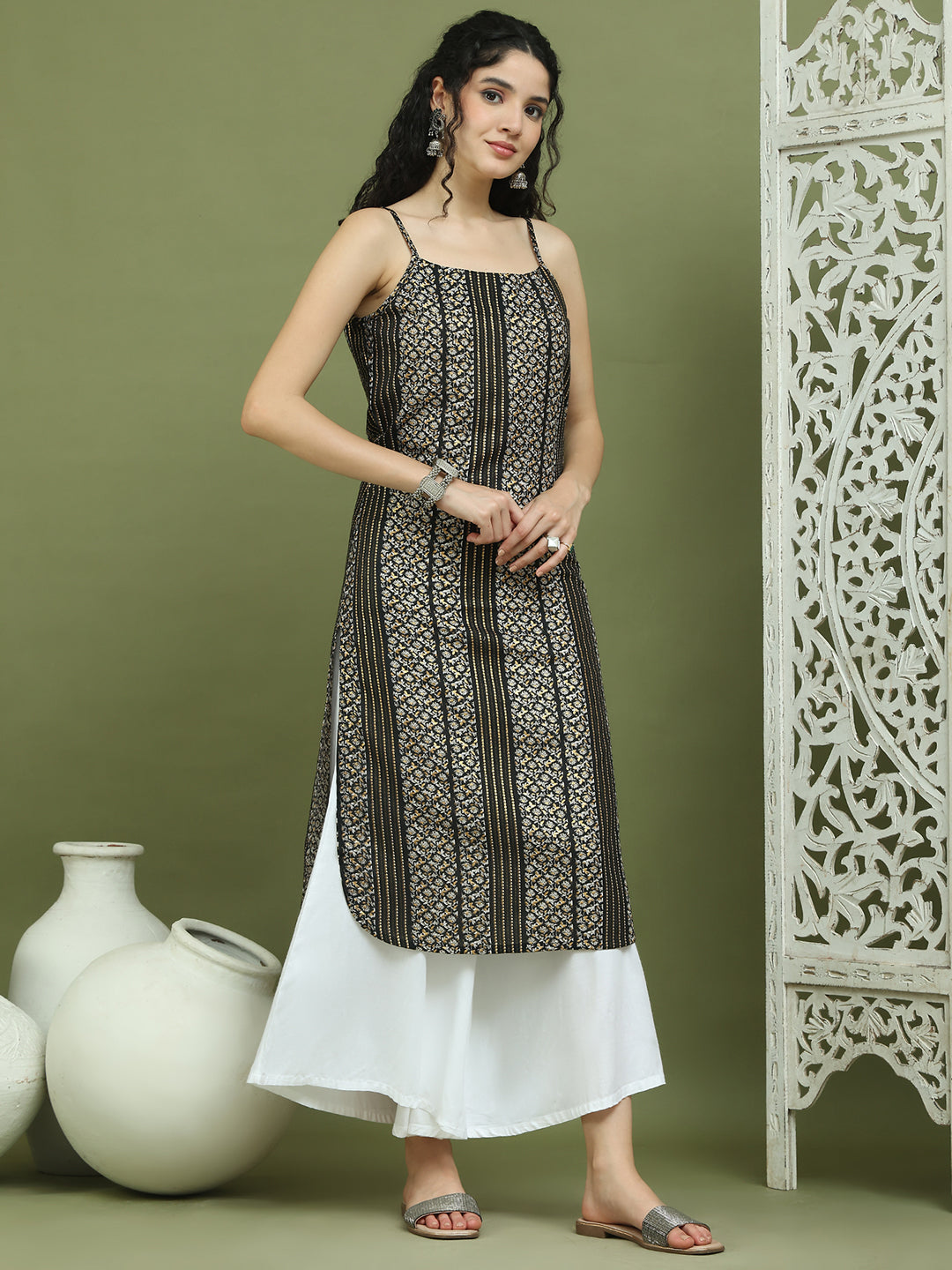 DesiQlo Women kurta sets - Black - JOKPL_2137W_1586_Black_S